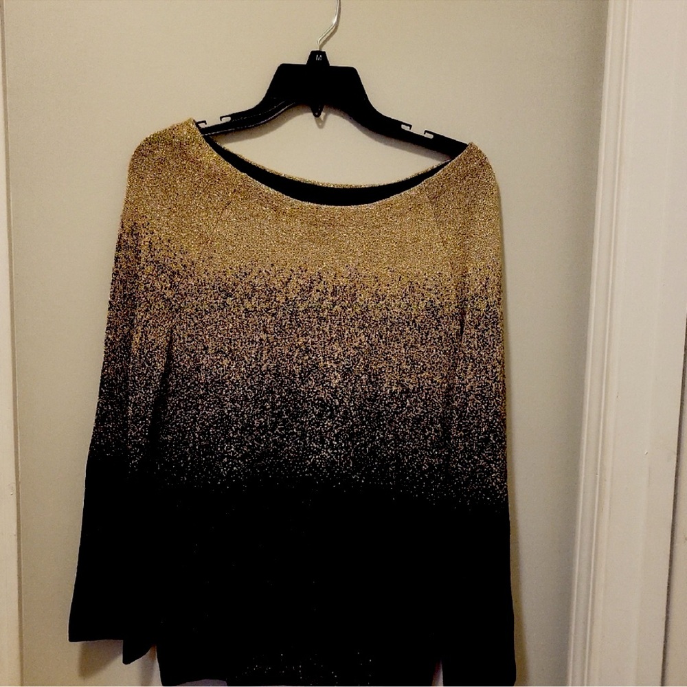 White House Black Market Gold Sweater